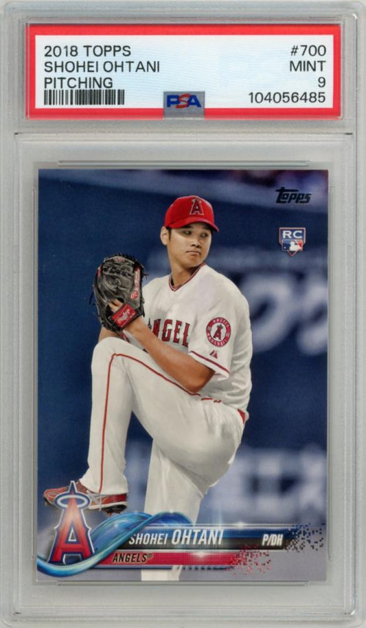 2018 Topps #700 Shohei Ohtani Pitching Rookie Card PSA 9 Mint | RC | Los Angeles Angels