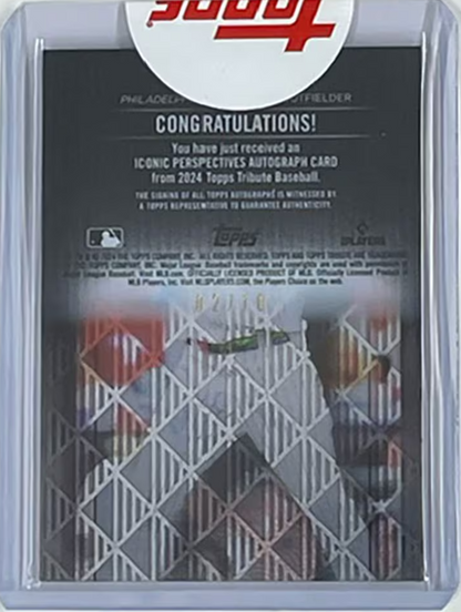 2024 Topps Tribute Bryce Harper Autograph /10 – Serial Numbered 02/10