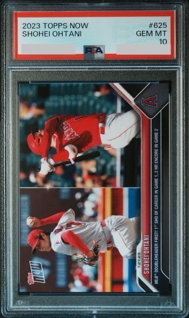 Shohei Ohtani Topps Now PSA 10 Doubleheader Complete Game & HR Two-Way Performance – Historic MLB Game Card