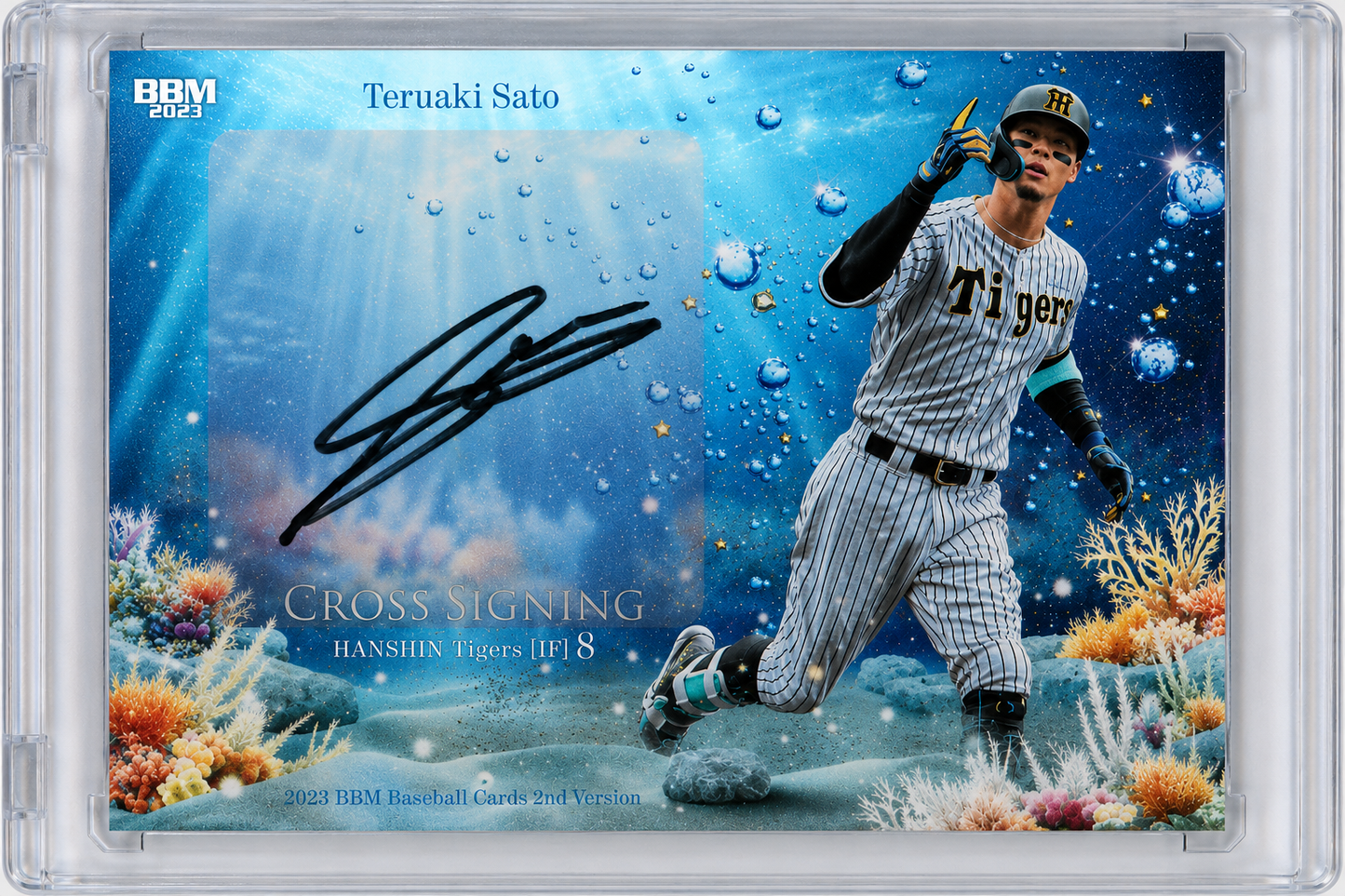 2025 BBM Cross Storming Autograph Teruaki Sato – Hanshin Tigers Signed Card