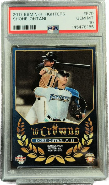 Shohei Ohtani 2017 BBM Crown PSA 10 Japanese Early Career Card – Pre-MLB Era