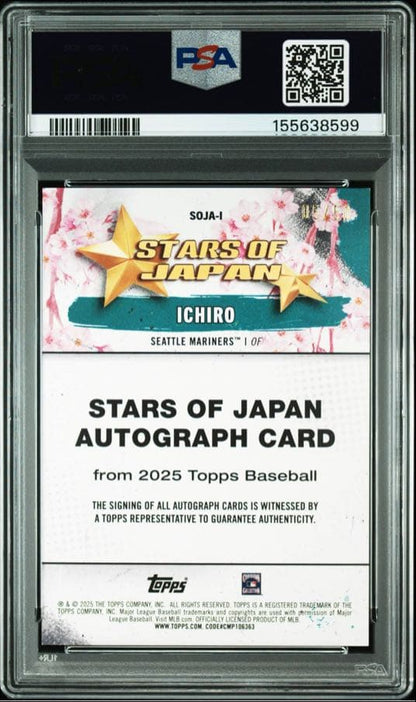 2025 Topps Tokyo Series Stars of Japan Autograph #SOJA-I Ichiro – PSA 9 Mint